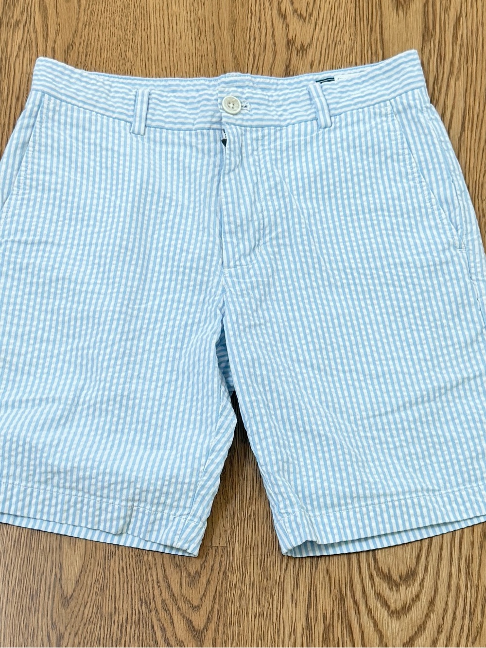 Vineyard Vines Light Blue Seersucker Flat Front Men's Shorts